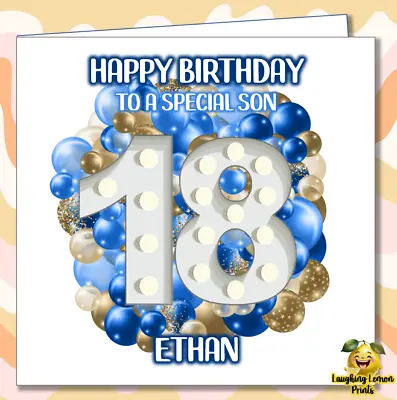 Personalised 18th Birthday Card Son Grandson Nephew Brother Cousin Friend /BJ • £2.99