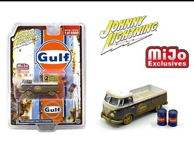 1965 Volkswagen Type 2 Transporter Rusted  Gulf  1/64 Johnny Lightning Jlcp7442 • $14.99