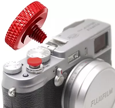 SOFT SHUTTER RELEASE RED Button Fits FUJIFILM X100T X100V X-PRO1 X-PRO2 X-E1 • £9.92