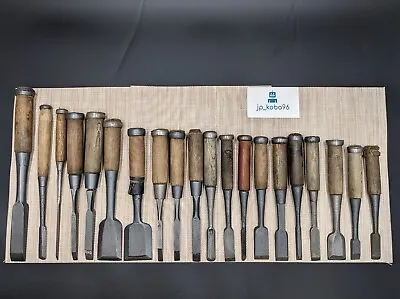 Japanese Chisel Nomi Carpenter Tool Set Of 20 Hand Tool Wood Working #1098 • £152.03