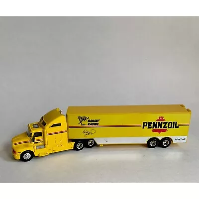 Kenworth Pennzoil Hauler Truck Yellow Cab & Trailer Vintage • $24.95