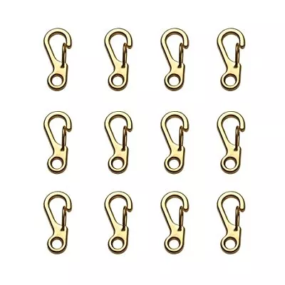 12Pcs Mini Carabiner Clip Snap Hook Buckle Clasps For Paracord Keychain Backpack • $9.61