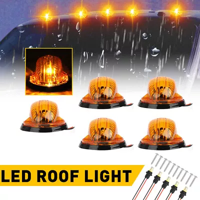 5PCS For 73-87 Chevy GMC C/K Series Roof Top Cab Lights Amber Marker + T10 Bulb • $23.99