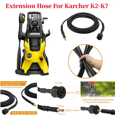 6M-15M Replacement Pressure Washer Extension Hose Cleaner Pipe For Karcher K2-K7 • £11.51