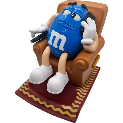 Blue M&M Recliner Dispenser 9” 2019 M&M’s World Las Vegas Rare!!! • $78.64