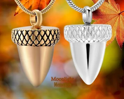 $13.95 • Buy New Acorn Nut Cremation Urn Keepsake Ash Memorial Necklace