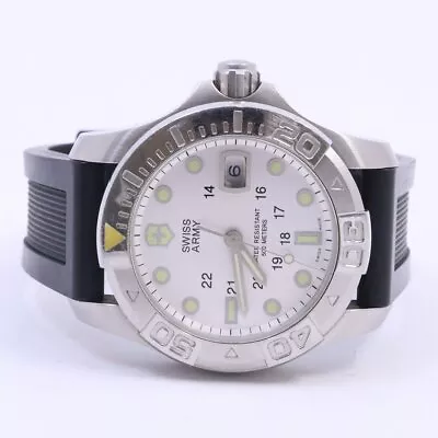 VICTORINOX Dive Master 500 Quartz Date Men's Wristwatch SS Silver Round 42mm • $314.20