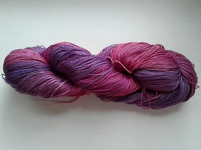 Luxury Maharaja Laceweight Silk Yarn Multi Pink/Purples 100g Weaving/Textiles • £32.75