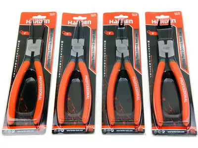 Set Of 4pcs Internal External Bent Nose Straight C-Clip Circlip Pliers • $27.49