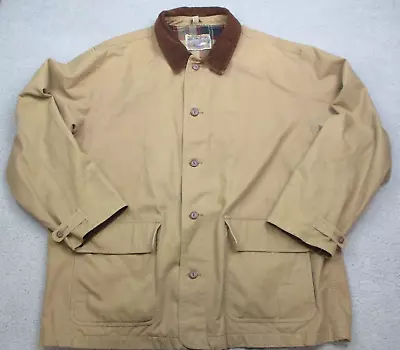 Vintage Upstream Quilt Lined Duck Chore Jacket Mens Extra Large Canvas Corduroy • $29.99