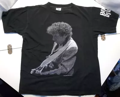 Vintage 1994 BOB DYLAN T Shirt East West Touring Company CHAMP Large Black White • $54