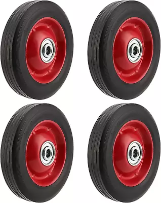 4 PCS 8 Inch Solid Rubber Tire Flat Free Solid Rubber Wheels Hand Truck  • $40.87