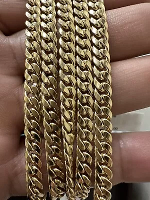 10K Real Yellow Gold Miami Cuban Bracelet 5.5 To 6mm Link 7 Inch  Box Lock • $381.44