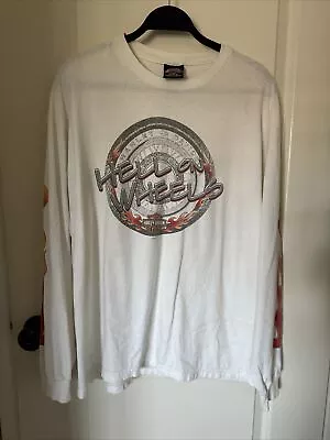 Vintage Harley Davidson Hell On Wheels Hot Jones HD Long Sleeve Flames Size XL • $25