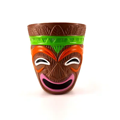 $1.50 • Buy Tiki Hawaiian Luau Snack Containers Triable Mask 3” 4oz Plastic Party Cup