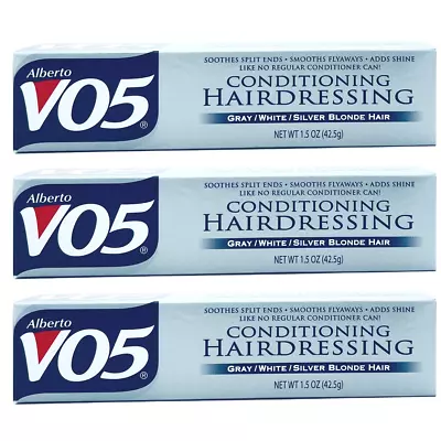 Alberto VO5 Conditioning Hairdressing Gray/White/Silver Blonde Hair 3-Pack • $36.99