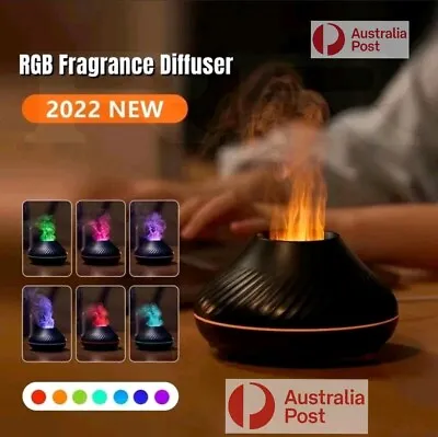 $39.95 • Buy Volcanic Flame Aroma Diffuser Essential Oil Lamp USB Portable Air Humidifier AUS