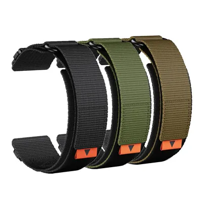 For Garmin Fenix 7/7X/6/6X/5/5X Plus Quick Fit Military Nylon Watch Band Strap • $25.99