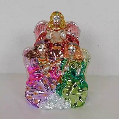 Christopher Radko Colorful Christmas Angel 2 Piece Chocolate Candy Cookie Jar • $40