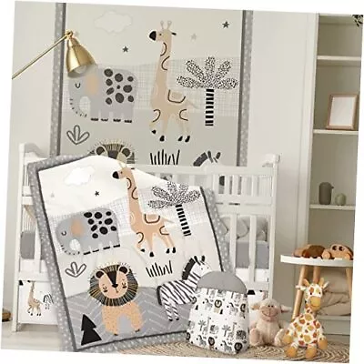 4 Piece Woodland Forest Animals Crib Bedding Set Including Jungle Safari Crib  • $72.34