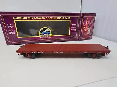 USED MTH Premier 20-98454 O 41' Wood Flat Car Western Maryland WM #2644 READ • $51.24