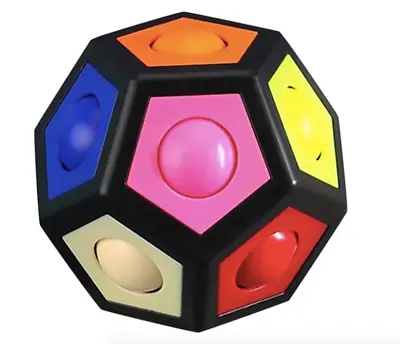 Magic Rainbow Hexagon Fidget Ball Toy Brain Teaser Stress Burster Speed Cube • £4.99