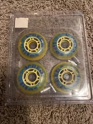 USA MADE NEW LABEDA ICE LITES  4-PACK 76mm/82A INLINE WHEELS-GREEN P • $13