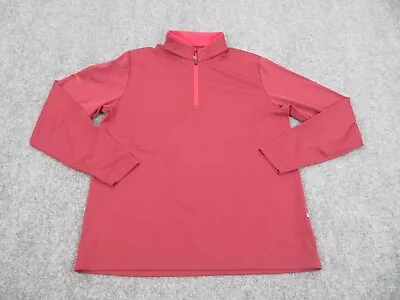 Ping Sweater Mens Red Quarter Zip Logo Golf Lightweight Sweatshirt Athletic • $28.85
