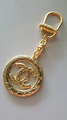 VINTAGE CHANEL Charm Gold Color Key Ring - PRE-OWNED • $237.49