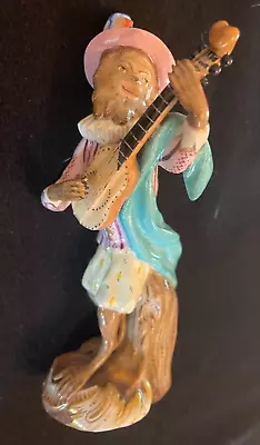 Meissen 18th Century Monkey Orchestra Guitarist Figurine • $1800