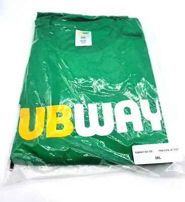 Subway Green Uniform Tee Shirt 3XL Brand New In Package FREE SHIPPING • $11.99