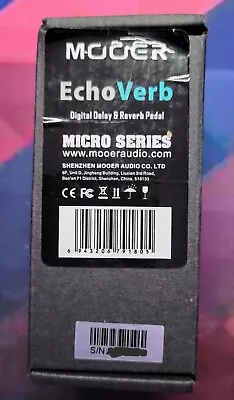 MOOER EchoVerb Delay Reverb Guitar Effects • $45