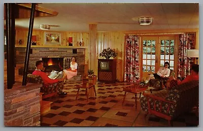 Mt. Pocono PA Cordial Cottages Lounge Big Stone Barn C1958 Chrome Postcard • $10.67