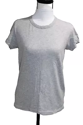 Rag & Bone Women's Heathered Gray Short Sleeve Crew Neck Pima Cotton Size Small • £19.25