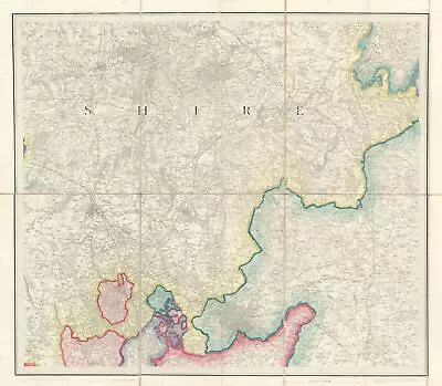 OS #62 Black Country Birmingham & West Midlands. Cannock Chase Arden 1834 Map • £110