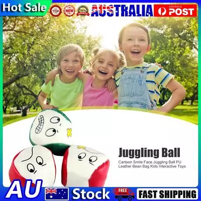 Cartoon Smile Face PU Leather Juggling Ball Bean Bag Children Interactive Toys • $6.87