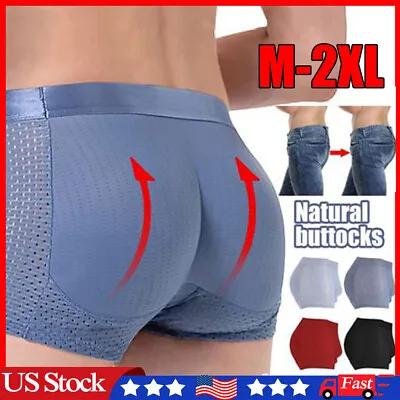 Men's Butt-Lifting Underwear Nylon Ice Silk Soft Breathable Men Underwear M-2XL. • $6.11
