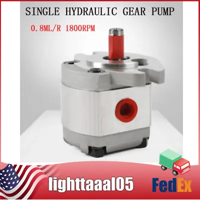 High-Pressure Mini Hydraulic Gear Pump SAE Flat Key 0.8ML/R 4300RPM PT3/8'' • $46.55