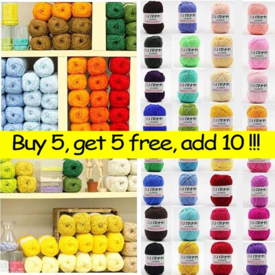 $3.26 • Buy 42 Colors 4PLY Soft Cotton Bamboo Crochet Knitting Yarn Baby Knit Wool Yarn