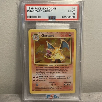 $1420 • Buy Pokemon Charizard Holo Base Set Mint 1999 Grade PSA 9 Authenticity Guarantee