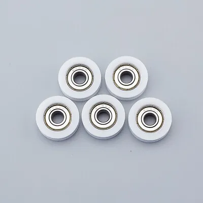 $4.94 • Buy 5pcs Embedded 608U Groove Ball Bearing Guide Pulley 8*30*10mm For Guide Roll V