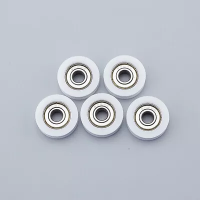 $4.94 • Buy 5pcs Embedded 608U Groove Ball Bearing Guide Pulley 8*30*10mm For Guide Roll V