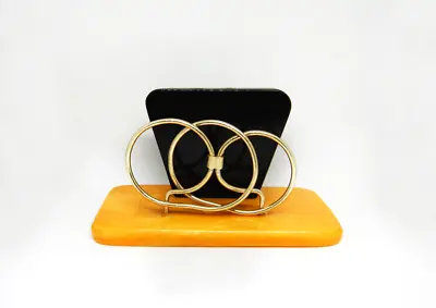 Vintage Catalin Bakelite Letter Holder Desk Napkin Stand Germany • $93.74