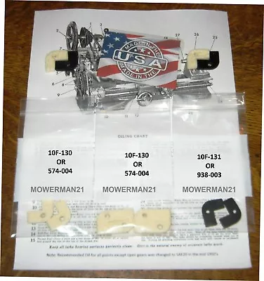 Atlas/Craftsman Lathe 10  12  Felt 2 Sets  & Rubber 1 Set 10F-130 10F-131 USA  • $16.69