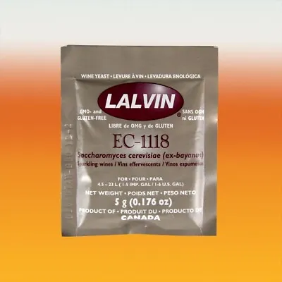 Lalvin Champagne Yeast EC - 1118 For Up To 25l Of Home Made Wine  • £3.91