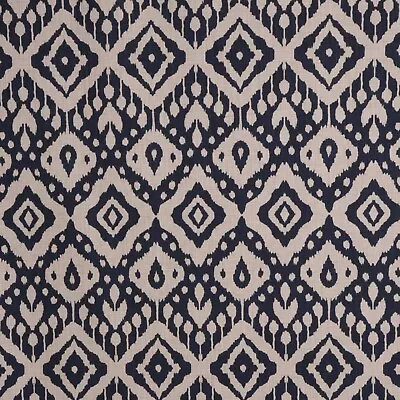 ILIV Marrakech Ink Ikat Fabric Aztec Eco-Friendly Cotton Curtains Upholstery • £1.99