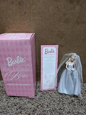 Vintage Avon Barbie Millennium Bride Porcelain Ornament 2000 • $4
