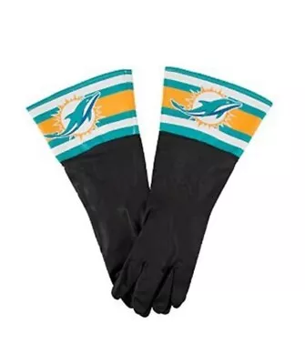 Miami Dolphins NFL Licensed Latex Dish Cleaning Gloves One Size Fits Most • $10.99