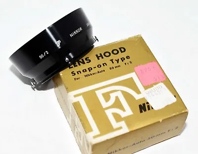 Vintage Nikon Snap-On Lens Hood For Nikkor-Auto 50mm F:2 Lens • $19.50