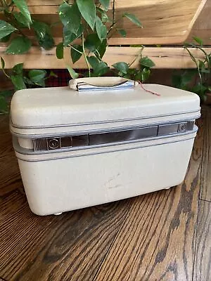 Vtg Retro Samsonite Silhouette Train Makeup Case Luggage W/Tray Keys Mirror • $29.99